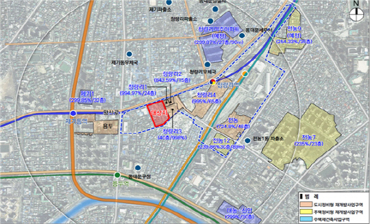 용두1-6구역 위치도. 서울시 제공.